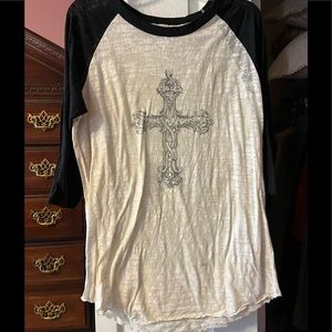 Flower Child Tee with Cross